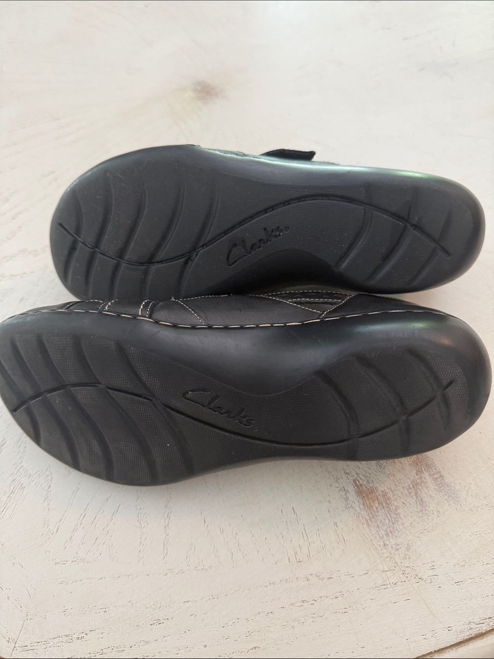 Clark’s Ashland Spin Q black leather slip on loafer shoes sz 9 - Picture 9 of 9